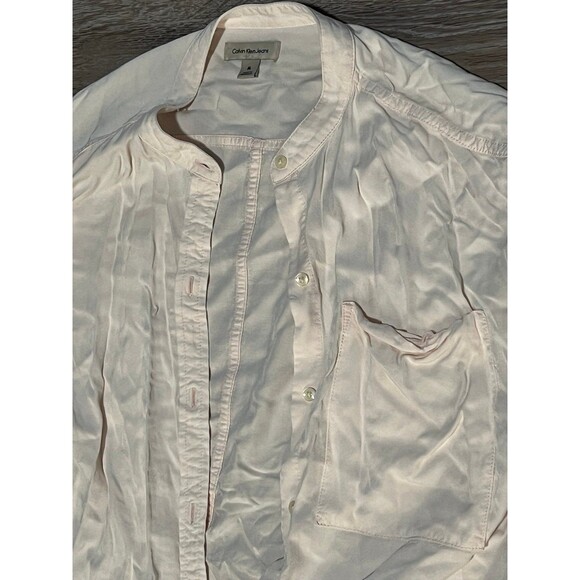 Calvin Klein Light Pink Women’s Blouse Button Down Top business dress size M - Picture 3 of 6